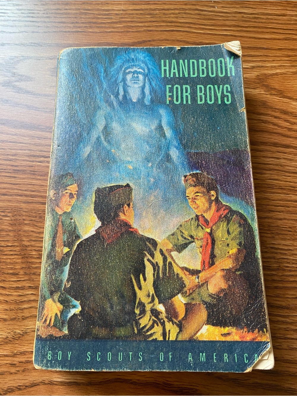Handbook for Boys - Boy Scouts Illustrated Vintage Cover (Blue/Green)